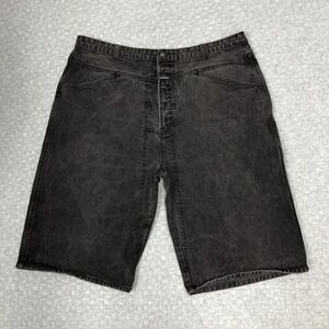 VTG Marithe Francois Girbaud Denim Shorts Mens 44 Black Long Carpenter Utility